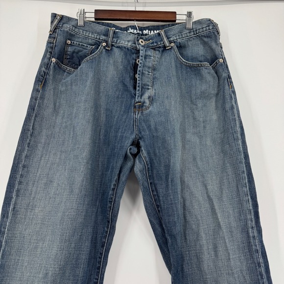 Guess Jeans Miami Mens Button‎ Fly Flare Denim Jeans 38 x 32 Blue Cotton